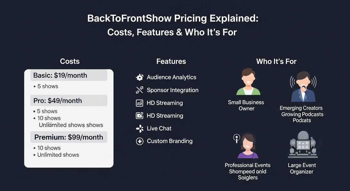 What Is BackToFrontShow and Why Does Pricing Matter?