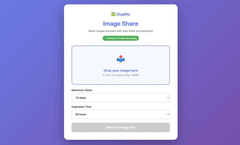 ChatPic – Share Images Instantly, Privately & Securely