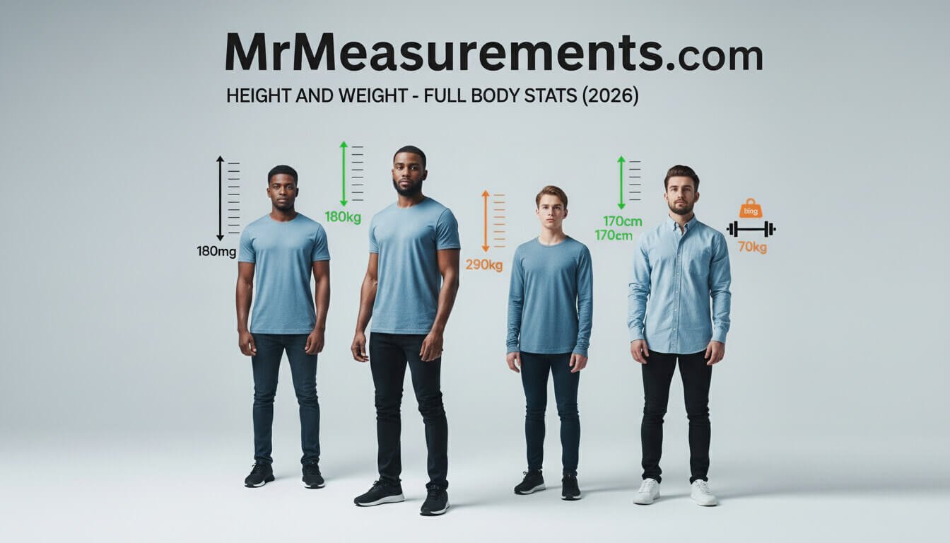 MrMeasurements com | Height and Weight - Full Body Stats (2026)