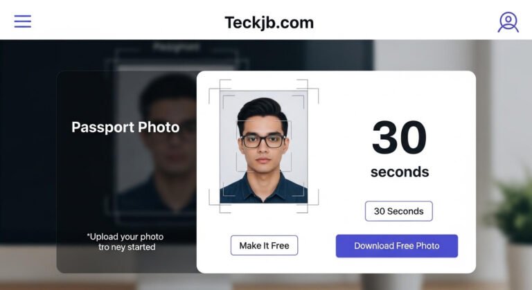 Teckjb com Passport Size Photo — Make It Free in 30 Seconds