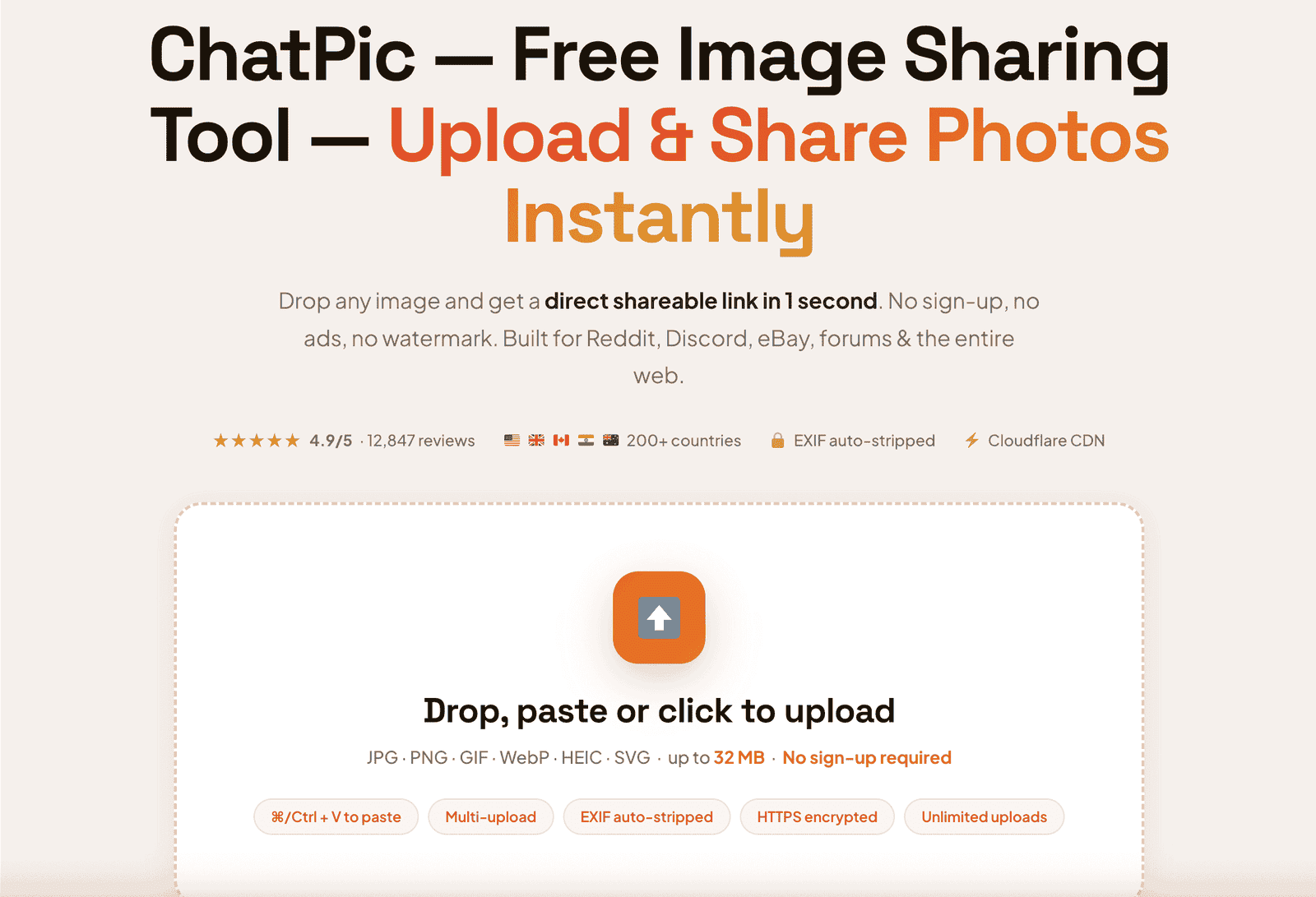 ChatPic | Share and Talk | Share Images For Free