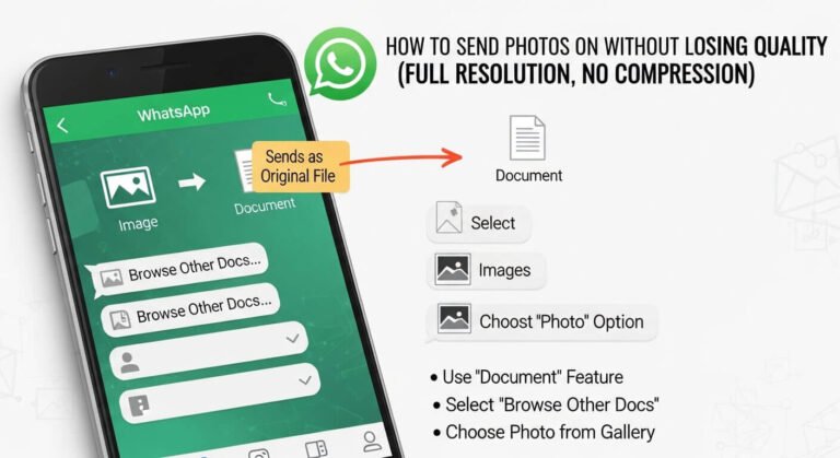 How to Send Photos on WhatsApp Without Losing Quality (Full Resolution, No Compression)