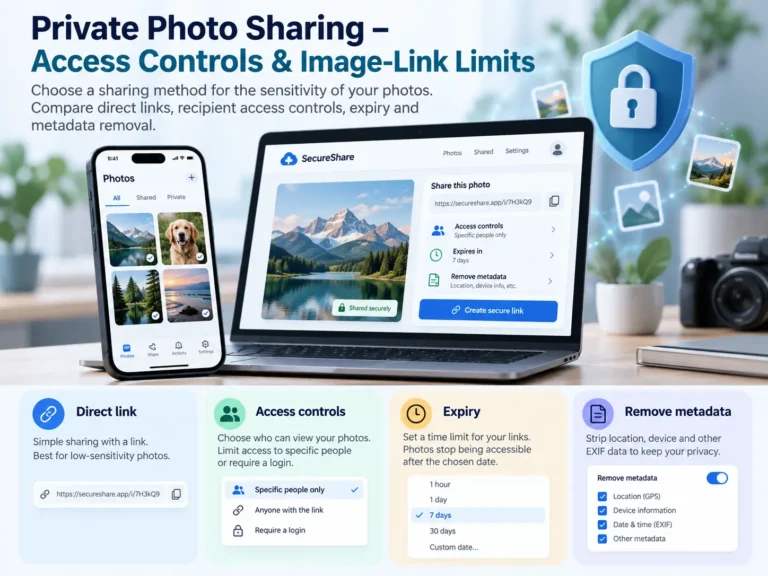 Private Photo Sharing – Access Controls & Image-Link Limits